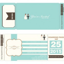 Ticket Wedding Cards - 02