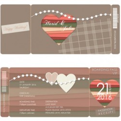 Ticket Wedding Cards - 05