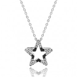 Kelvin Gems Premium Twinkle Star Pendant Necklace m/w SWAROVSKI Zirconia