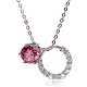 Kelvin Gems Premium Multiway Pendant Necklace Made With Pink Austrian Zirconia