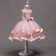 Elegant Sleeveless Beading Evening Dress Flower Girl Gown Pink 4-8y