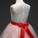 Elegant Soft Lace Long Dress Evening Dress Red
