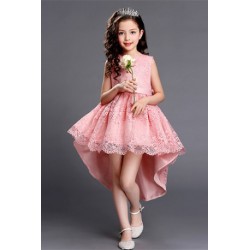 Pretty Lace Hi-Low Lace Flower Girl Evening Gown