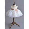 Baby Girl Dress Bowknot Pageant Dress Champagne