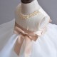 Baby Girl Dress Bowknot Pageant Dress Champagne