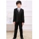 Luxury 5Pcs Little Boy/Man Coat Vest Set with Tie- Black