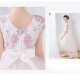 Elegant and Pretty 3D High Low Pink Flower Girl Dress