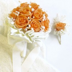 Sweet Tangerine Preserved Bridal Bouquet