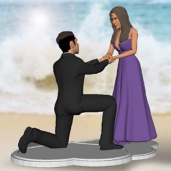 Propose Pose. Purple V-Neck Gown.
