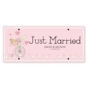 Just Married Personalized Printed Car Plate - Sweet Ride
