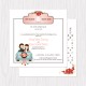Cute Just Married Printed Flat Cards - 100 pcs (3 Colors)
