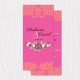 Sweet Floral Printed Flat Cards - 100 pcs (3 Colors)