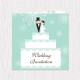 Wedding Cake Design Folded Cards - 100 pcs (3 Colors)