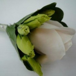 Summerpots Bridal Corsage & Boutonniere - Cream Blossom