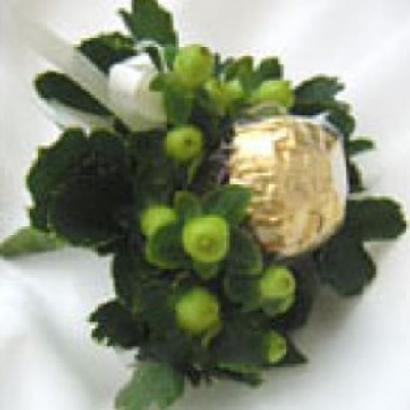 Summerpots Bridal Corsage & Boutonniere - Gold Wreath