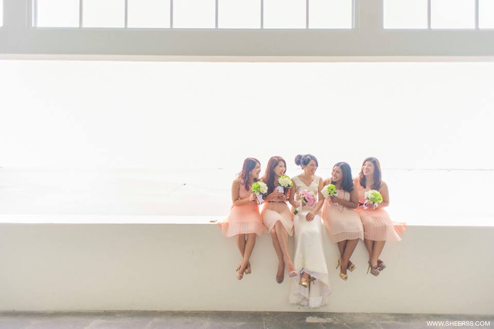 Bridesmaids are ones with whom a bride is comfortable, to whom she is loyal, through whom she is blessed and for whom she is grateful