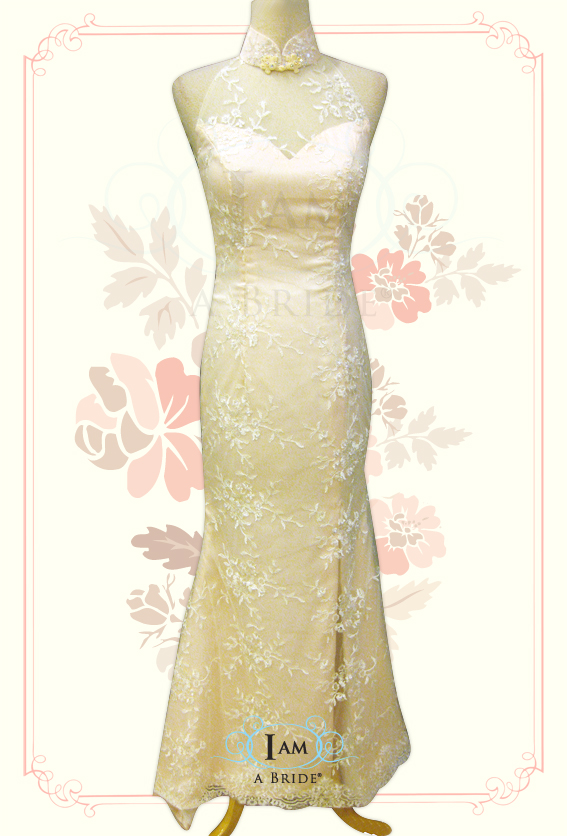 Full Lace Cheongsam Custom Make by I AM A BRIDE® Wedding