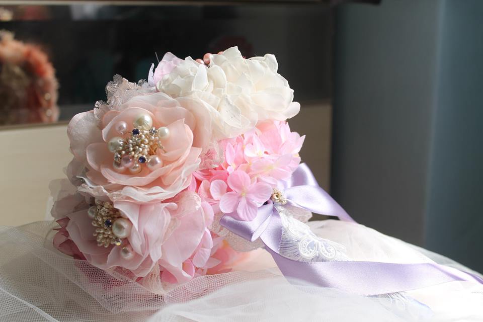 Pink Brooch Bouquet