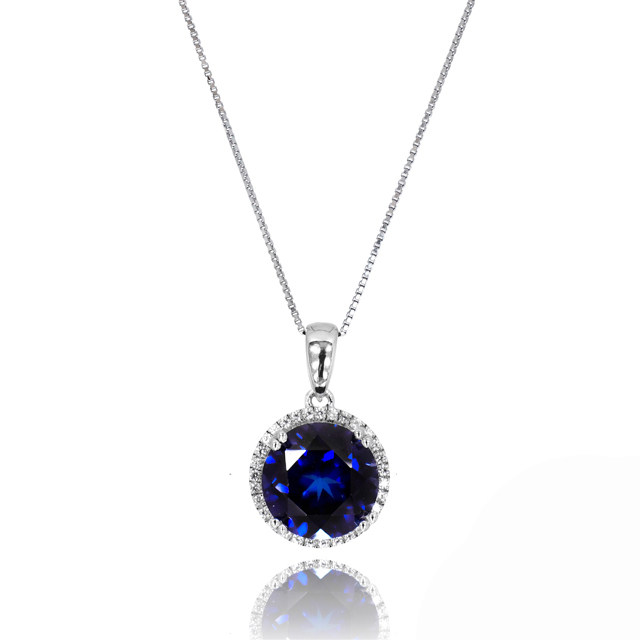 Kelvin Gems Royal Elegant Blue Pendant Necklace
