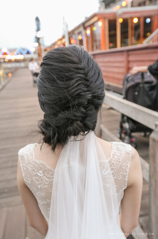 Fishtail Braid Bridal Hair Styling by Alice Loh
