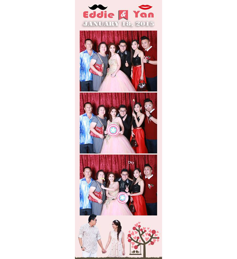 Photobooth with Red Backdrop