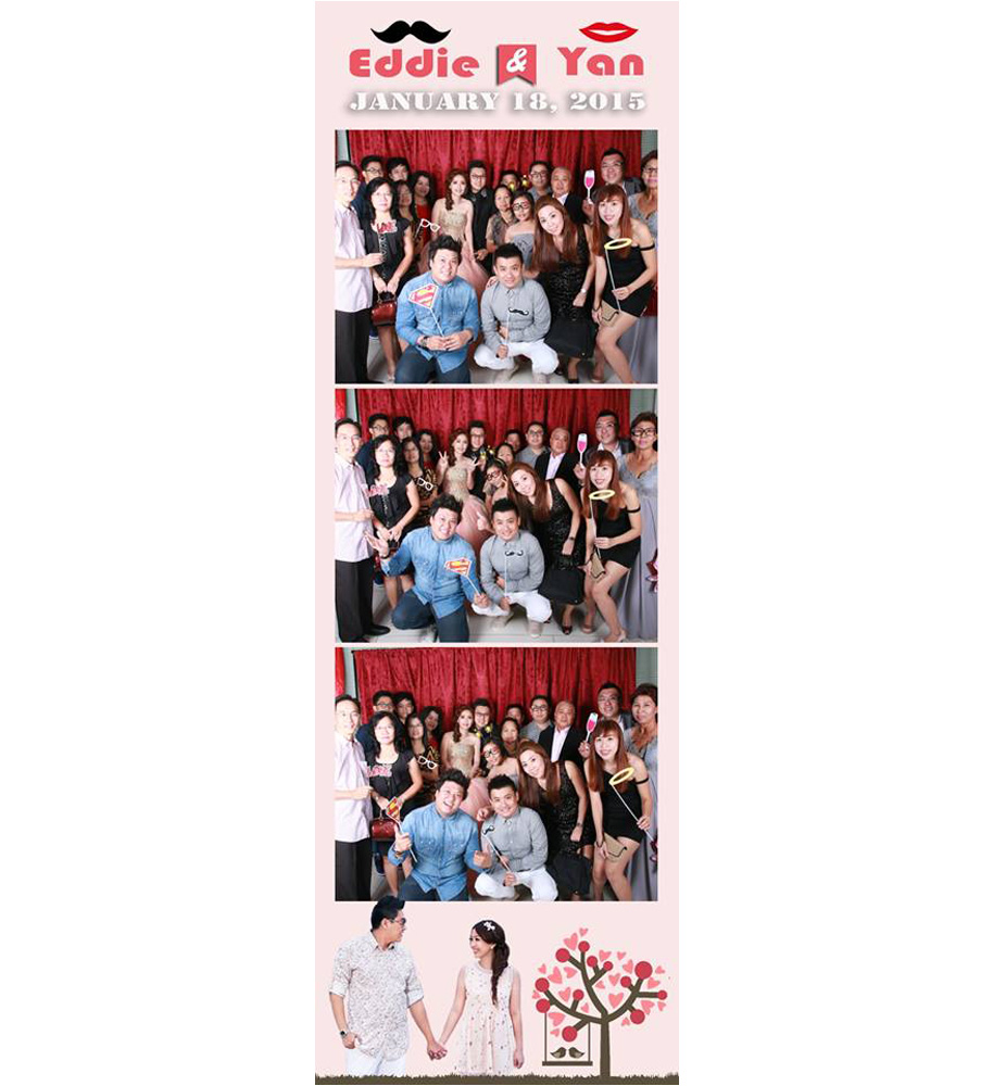 Photobooth with Red Backdrop