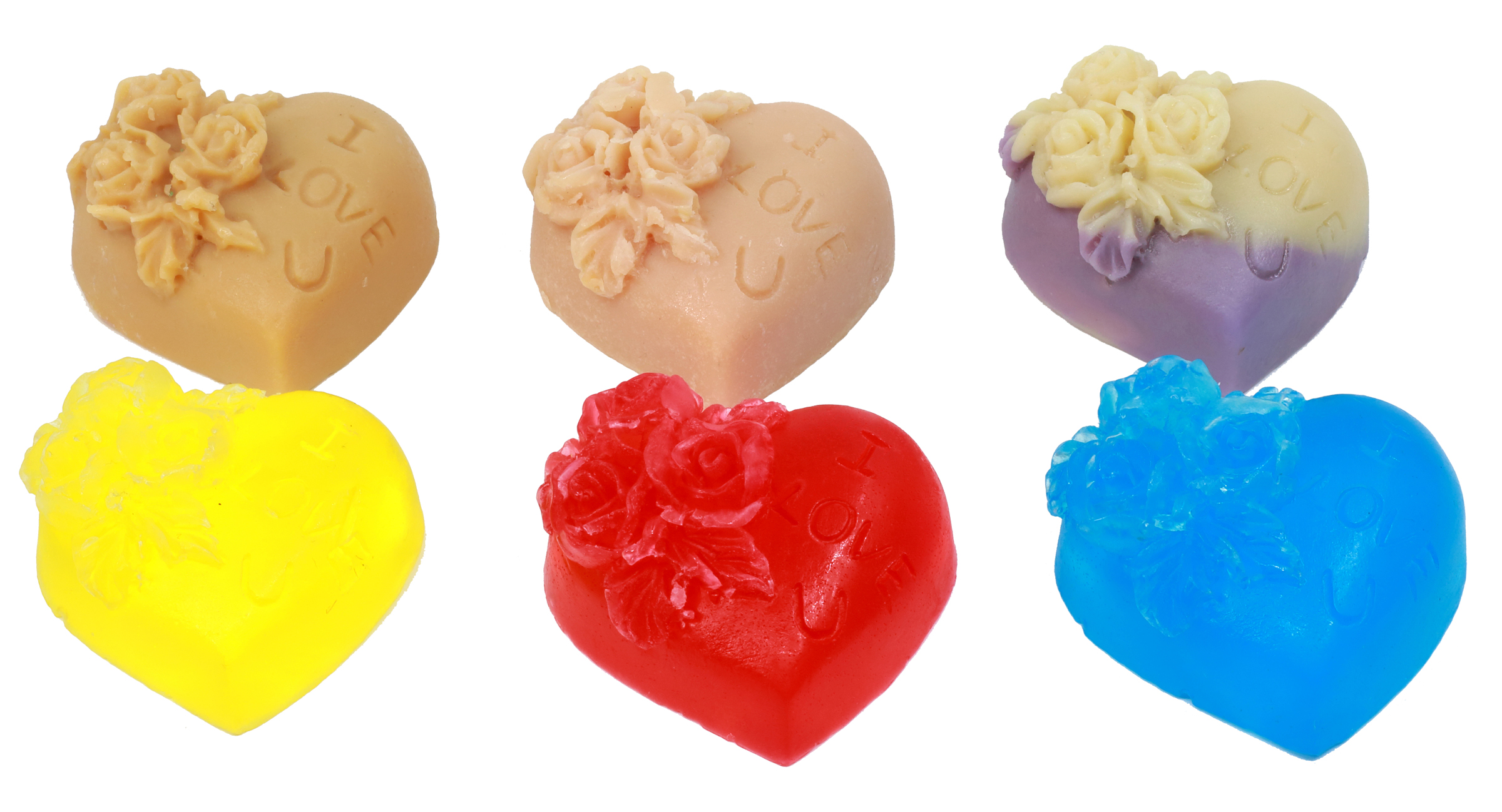 NLW-04B - 30g 3D Rose Soap - Rose with I love you